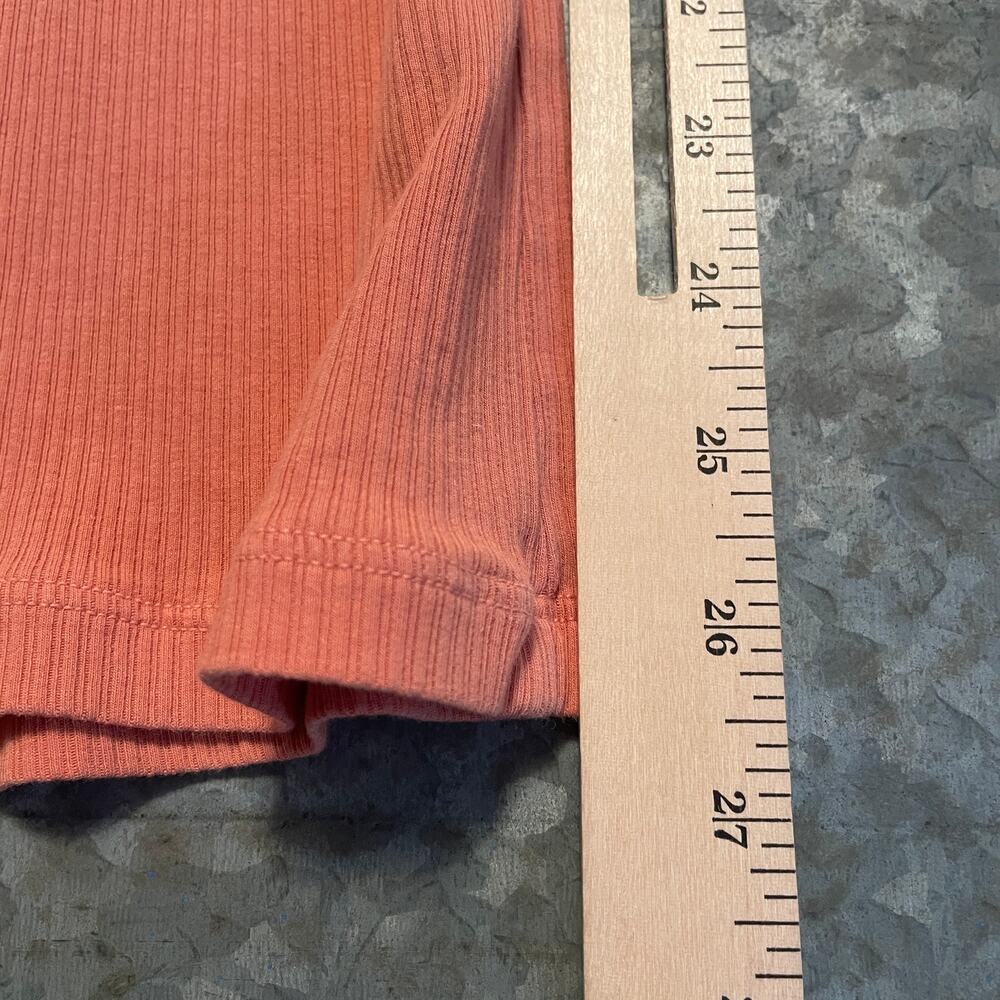 James Perse Standard Ribbed Tank Top Shirt 1 Small USA Coral Pink Daily Basic - Picture 7 of 7